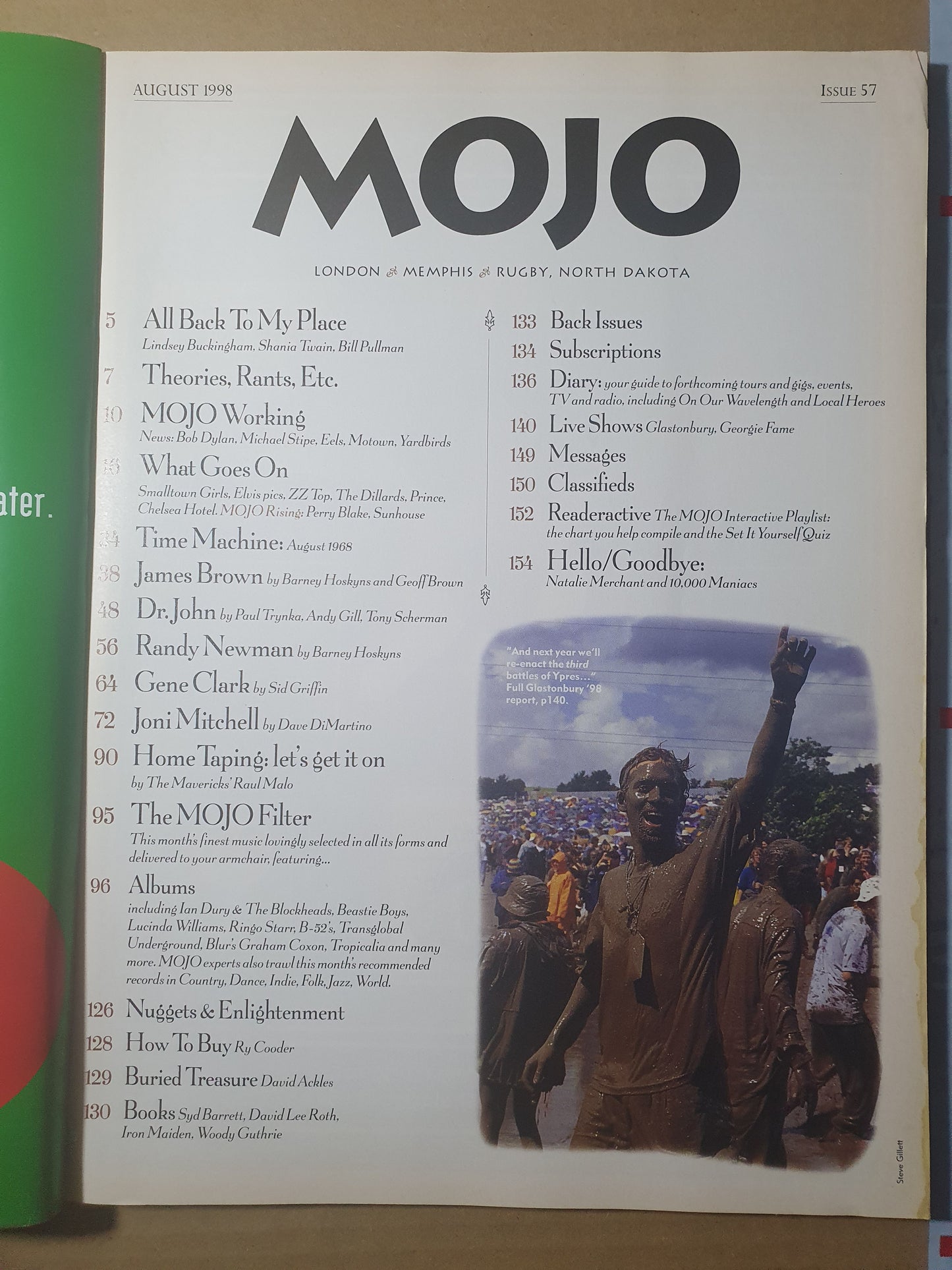 Mojo Magazine August 1998 (382) Issue 57 Prince James Brown Joni Mitchell Gene Clark