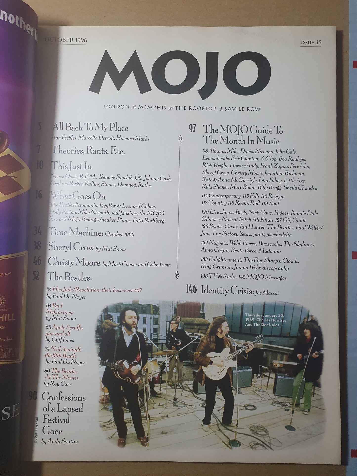 MOJO Magazine October 1996 383 Issue 35 The Beatles Anthology 3 Nirvana Sheryl Crow