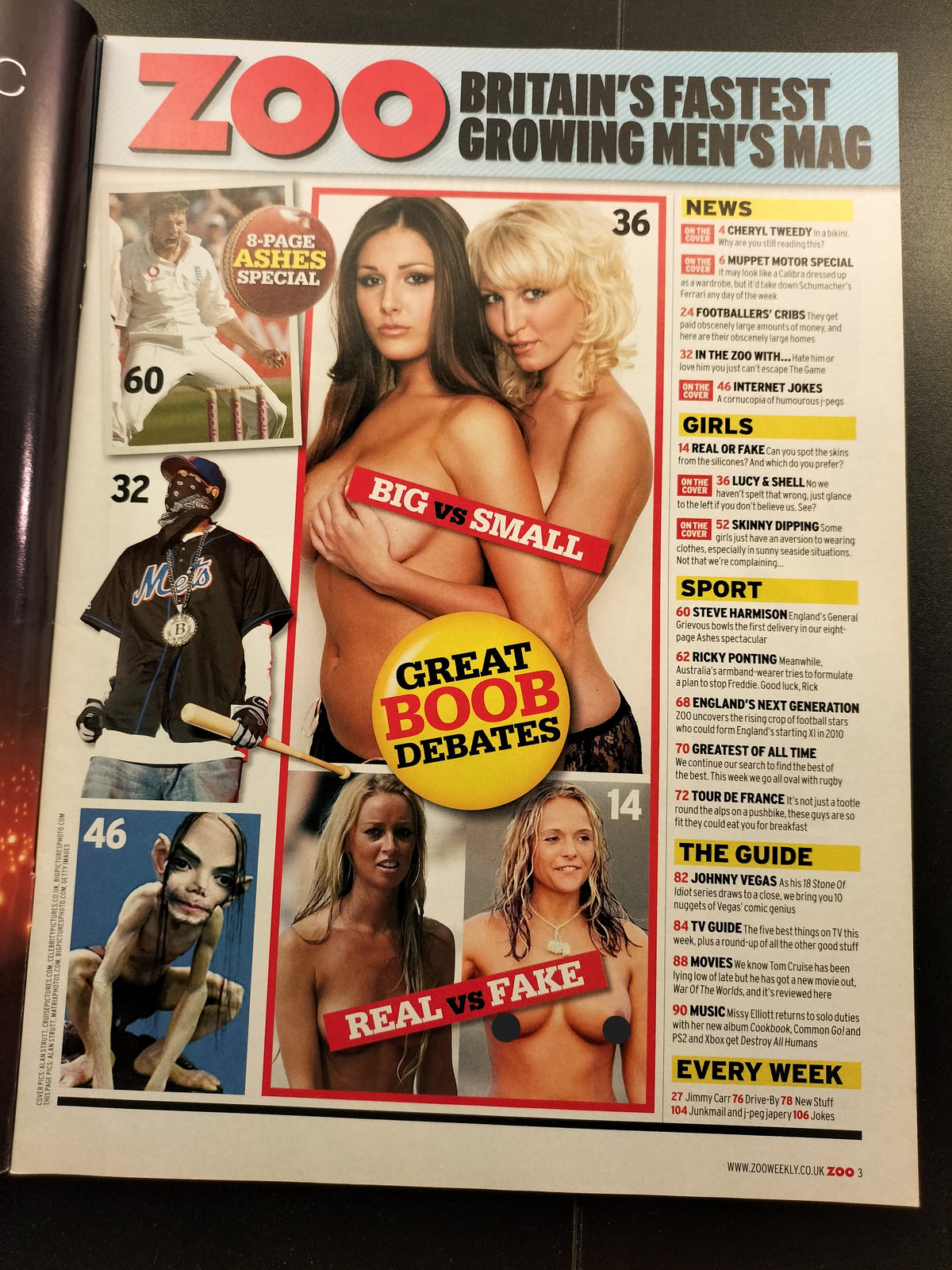 Zoo Magazine 1-7 July 2005 Shell Jubin Lucy Pinder Cheryl Tweedy Issue 73 SKU 1554