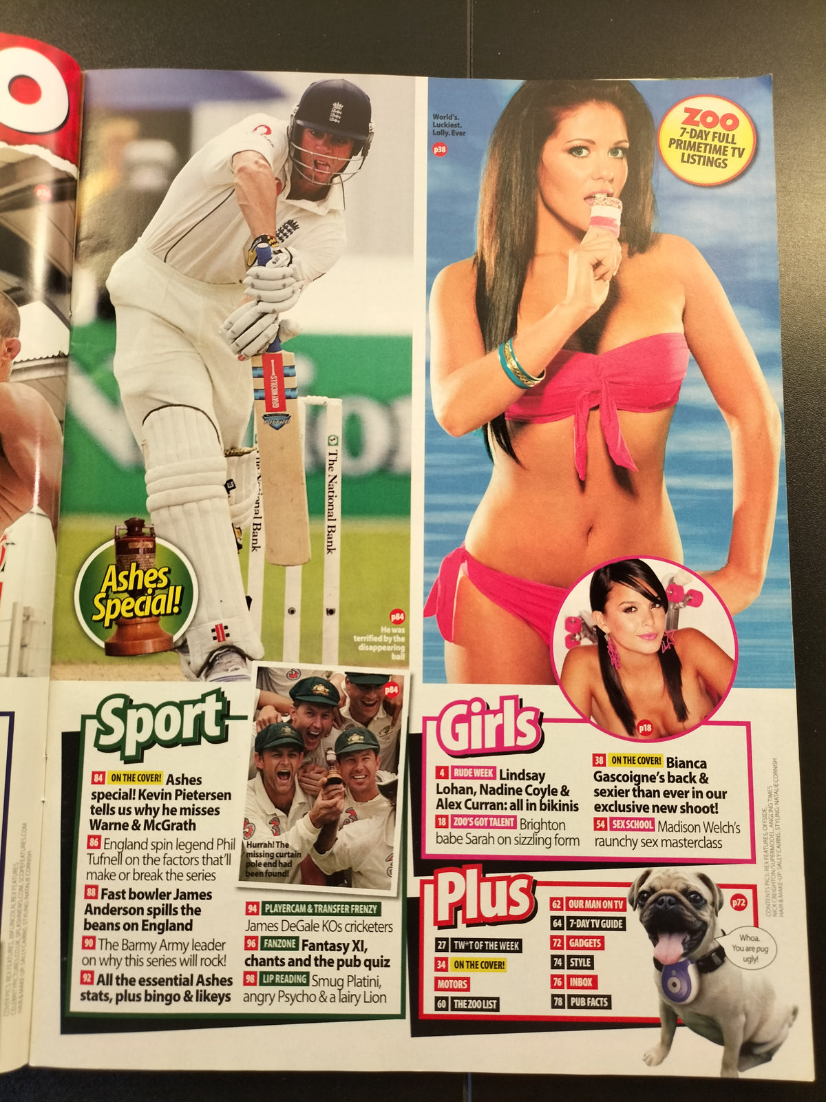 Zoo Magazine 10-16 July 2009 Bianca Gascoigne Lindsay Lohan Nadine Coyle SKU 1554