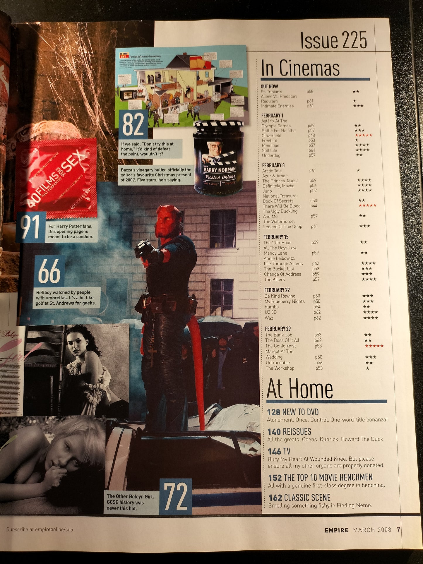Empire Magazine March 2008 662 Issue 225 Hellboy 2 Indy IV The Hobbit VGC Rare