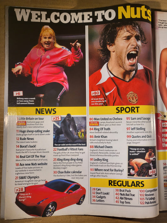 Nuts Magazine 4-10 November 2005 (688) Big Brother Sam Heuston Jeremy Clarkson Man Utd