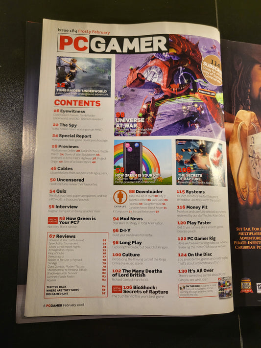 PC GAMER Magazine February 2008 (733) Warhammer Soldier of Fortune SunAge