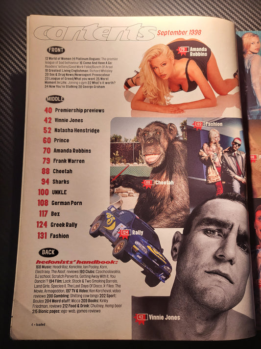 Loaded Magazine September 1998 (991) Amanda Robbins Natasha Henstridge Poster