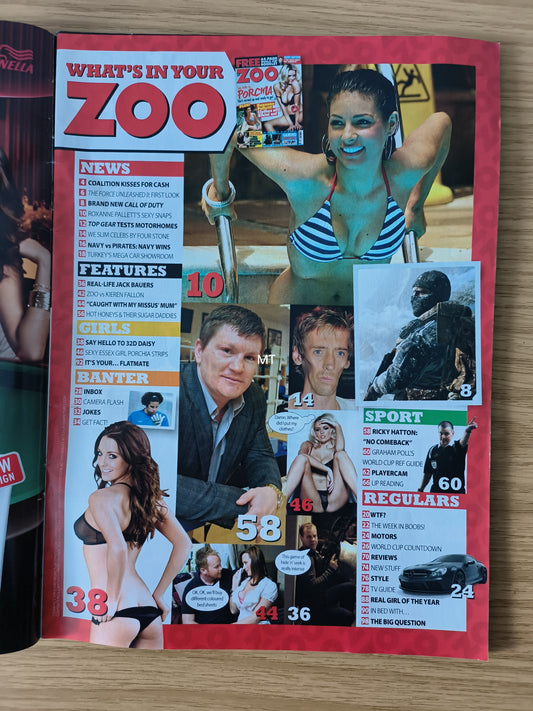 ZOO Magazine 4-10 June 2010 RARE(1073) Porchia POSTER Roxanne Pallett