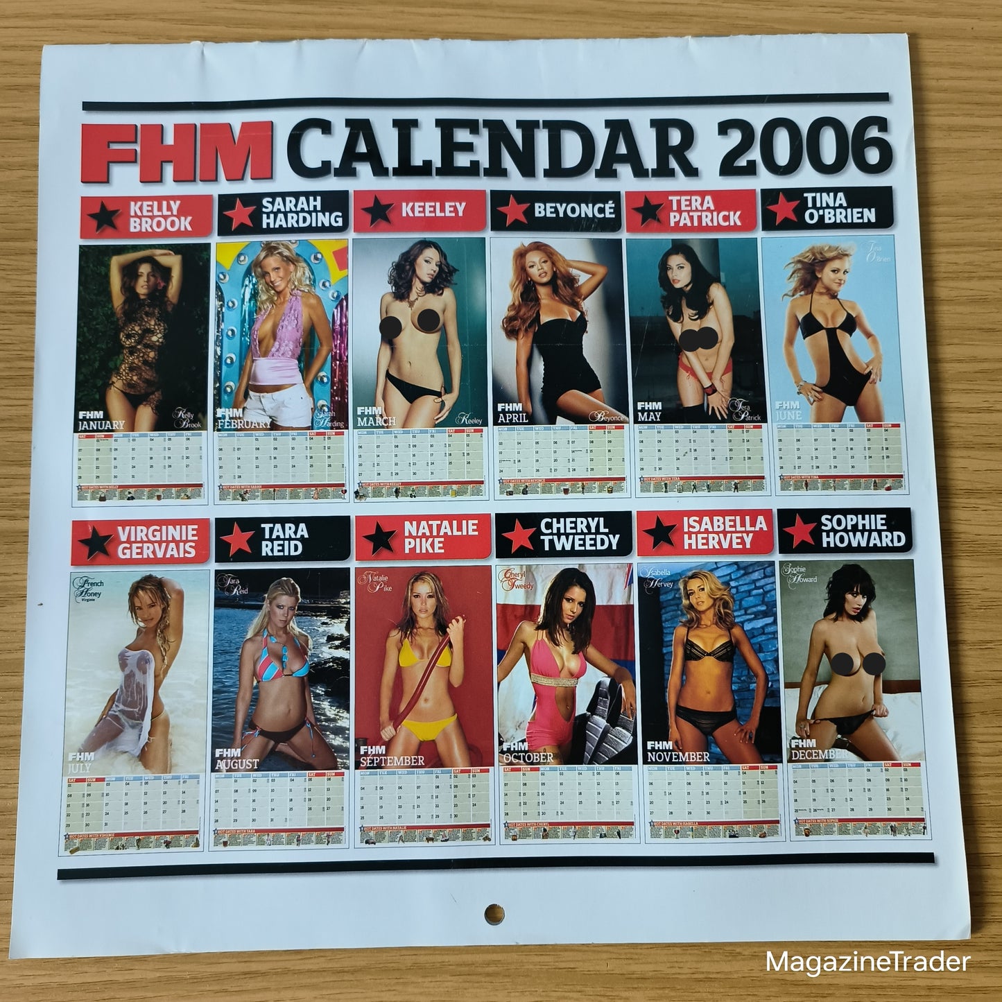 FHM Calendar 2006 Kelly Brook Beyonce Cheryl Tweedy Keeley Hazell Sarah Harding