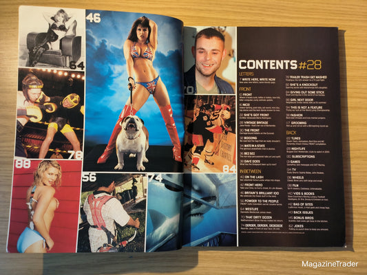 Front Magazine February 2001 - Daniella Westbrook, Kinky Kitchen Capers, Crista Perry, Jaws Attack