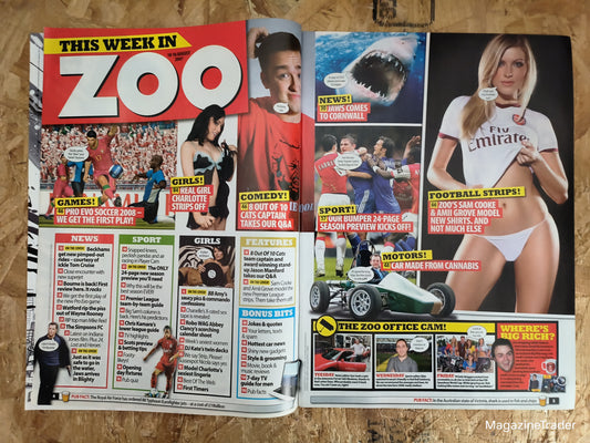 Zoo Magazine 10-16 August 2006 POSTER Sam Cooke Amy Big Brother Chanelle Football Special