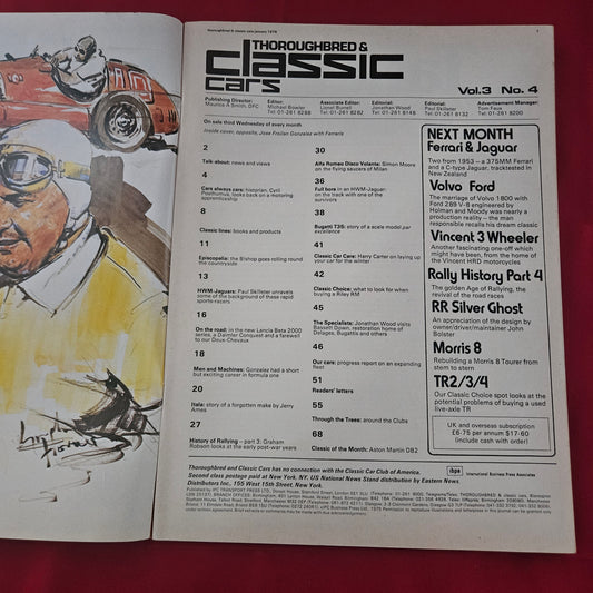Thoroughbred & Classic Cars January 1978 (1191) Riley RM HWM Jaguar Disco Volante