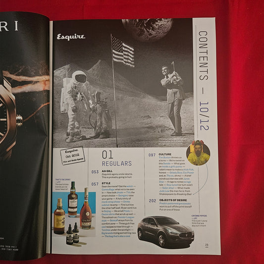 Esquire Magazine October 2012 (1200) Daniel Craig Skyfall Terry O'Neill Martin Amis Tim Burton Jude Law Aaron Taylor-Johnson