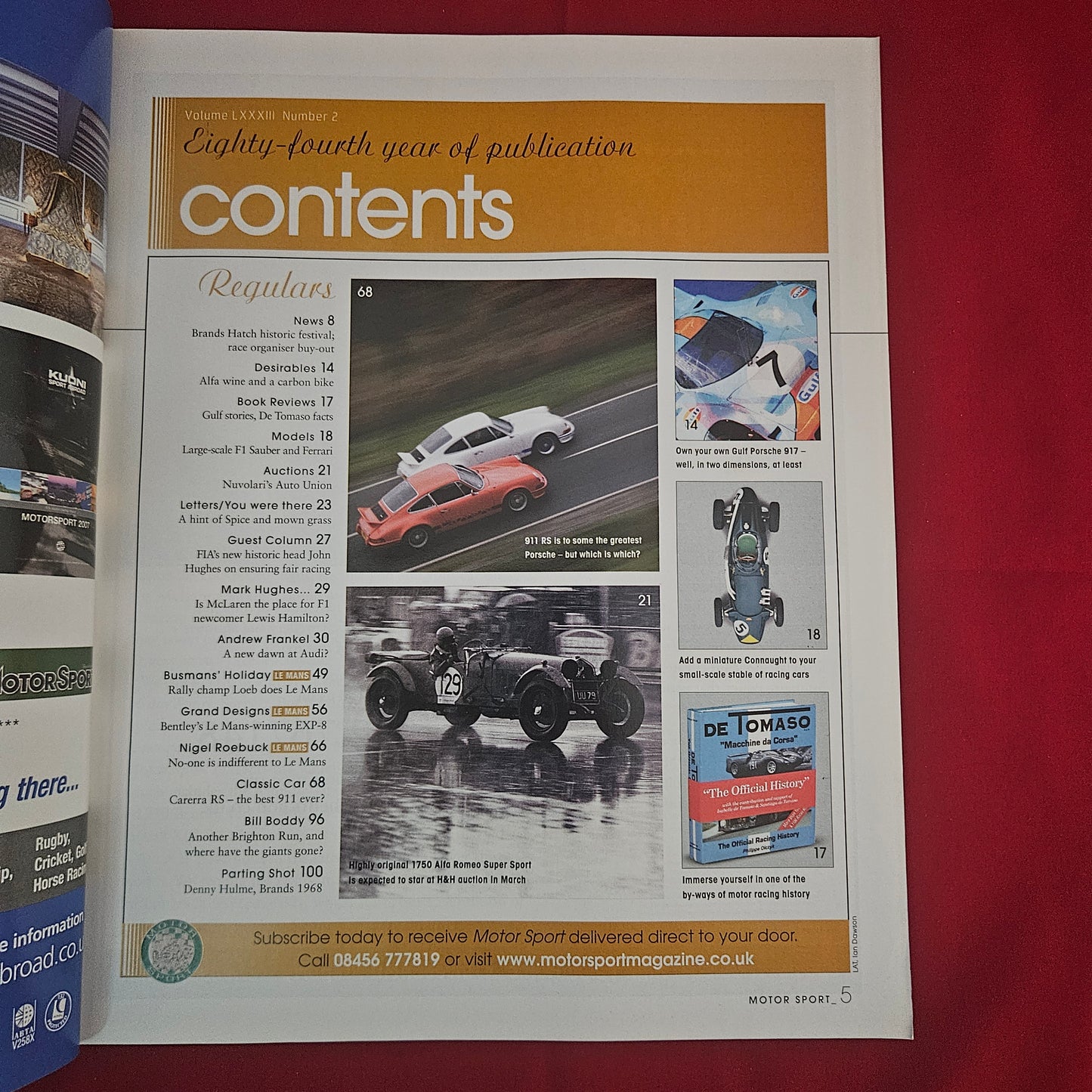 Motor Sport Magazine February 2007 (1201) Le Mans Jaguar vs Porsche Kimi Raikkonen Lewis Hamilton Peter Collins Loeb