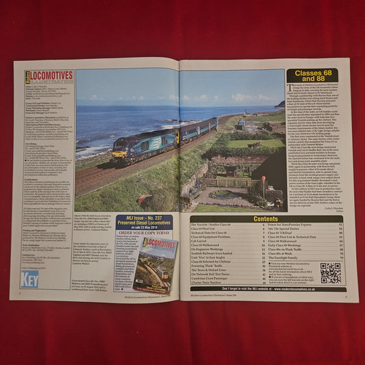 Modern Locomotives Illustrated 236 (1205) Classes 68 and 88 DRS Chiltern TPE