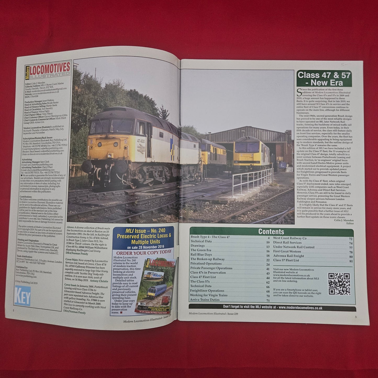 Modern Locomotives Illustrated Oct-Nov 2019 (1212) Issue 239 Class 47 & 57 New Era