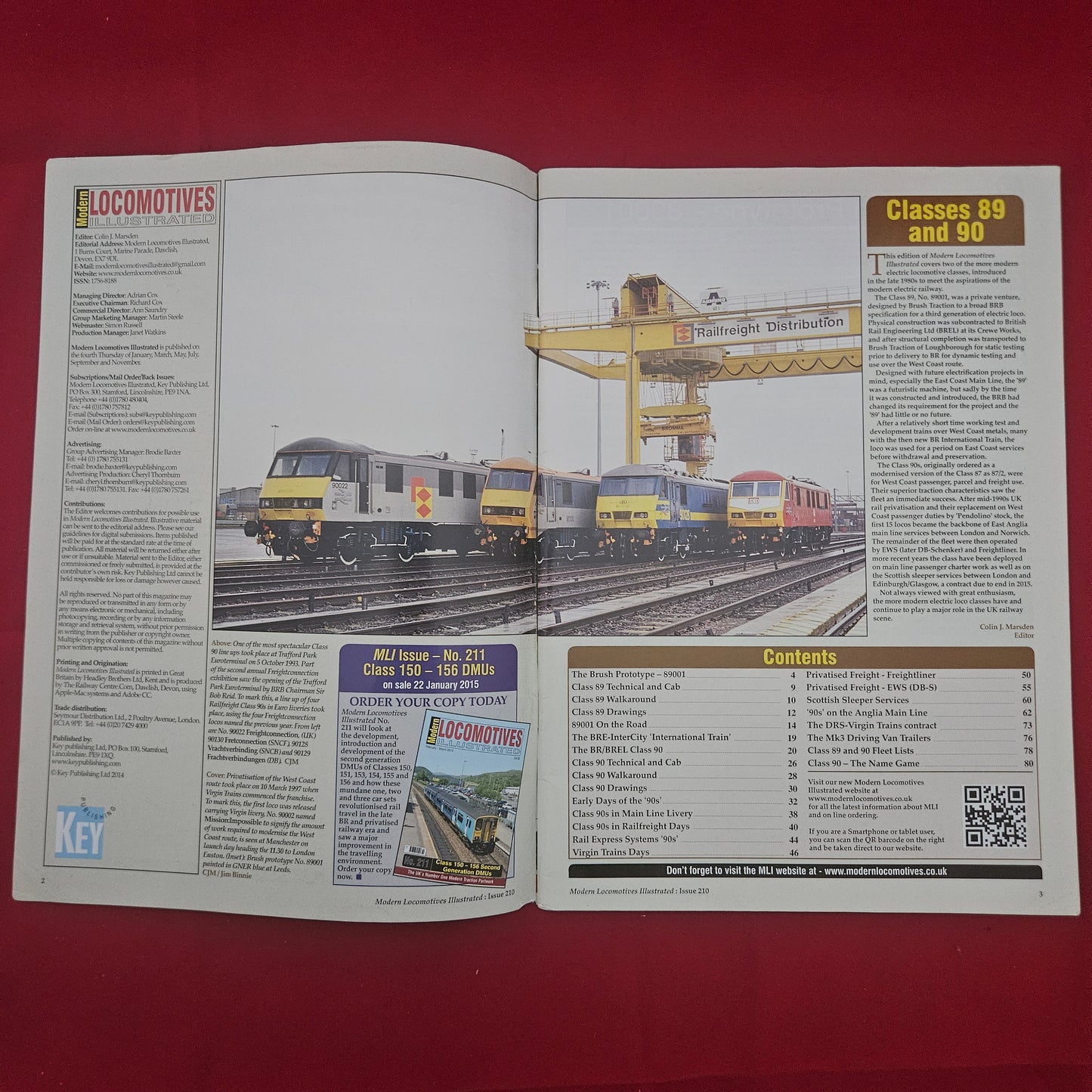 Modern Locomotives Illustrated Dec 2014 (1212) Issue 210 Class 89 90 Mk3 DVT