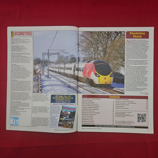 Modern Locomotives Illustrated Aug-Sept 2018 (1212) Issue 232 Pendolino Class 390 Virgin
