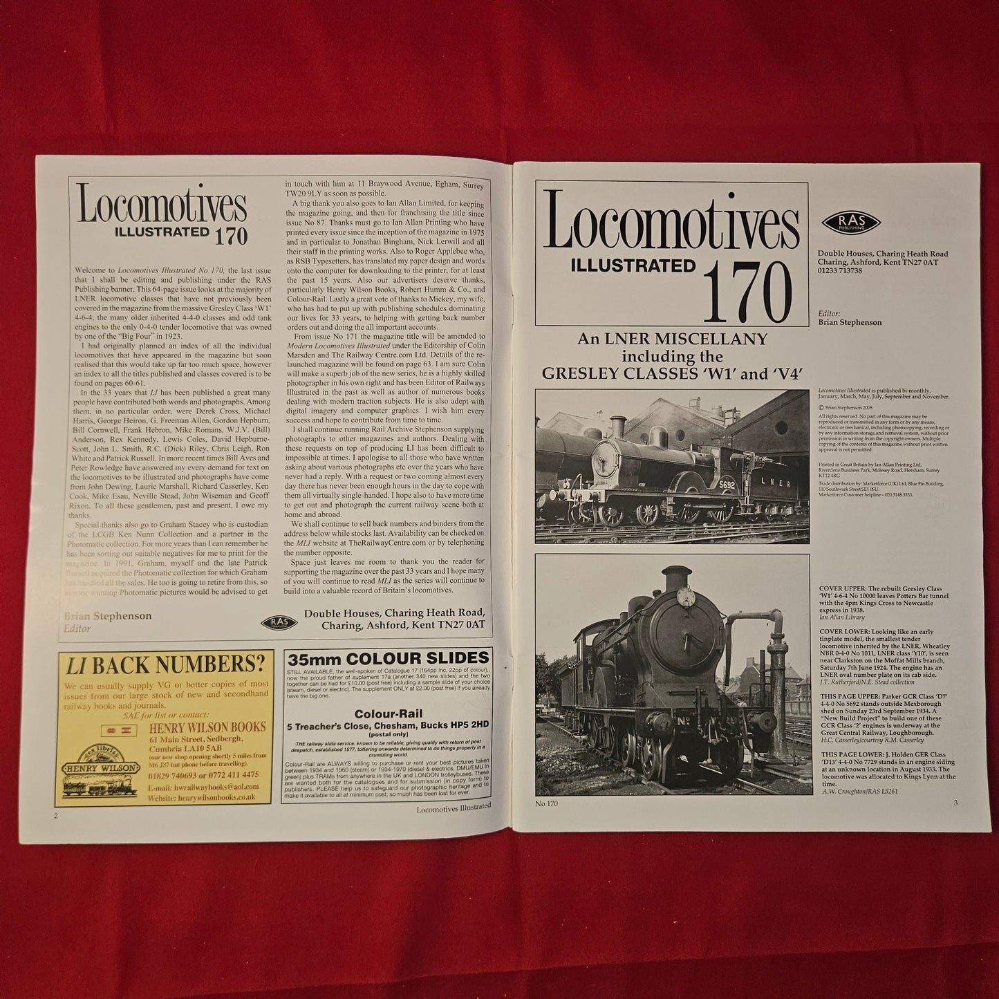 Locomotives Illustrated Magazine No 170 (1227) LNER Miscellany Gresley Class W1 V4