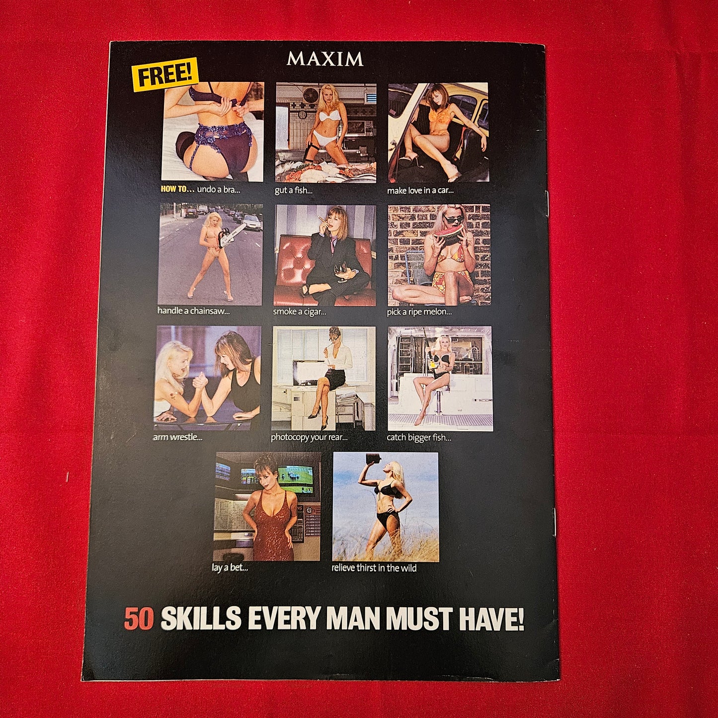 Maxim Magazine 50 Skills Every Man Must Have Booklet (1228) Promotional Model Girls