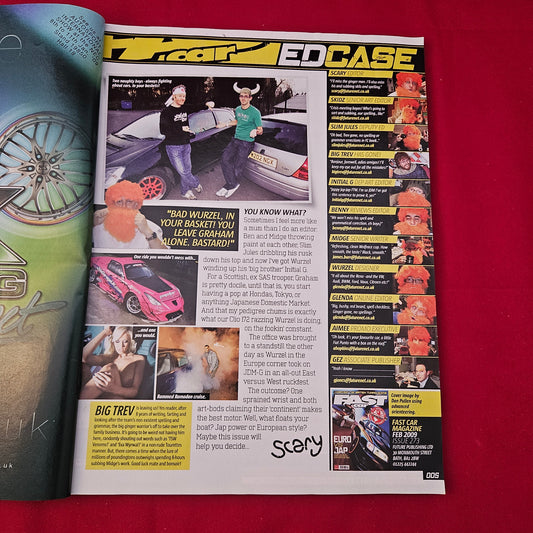 Fast Car Magazine February 2009 Issue 273 (1231) Sophie Reade Euro vs Jap Tuning