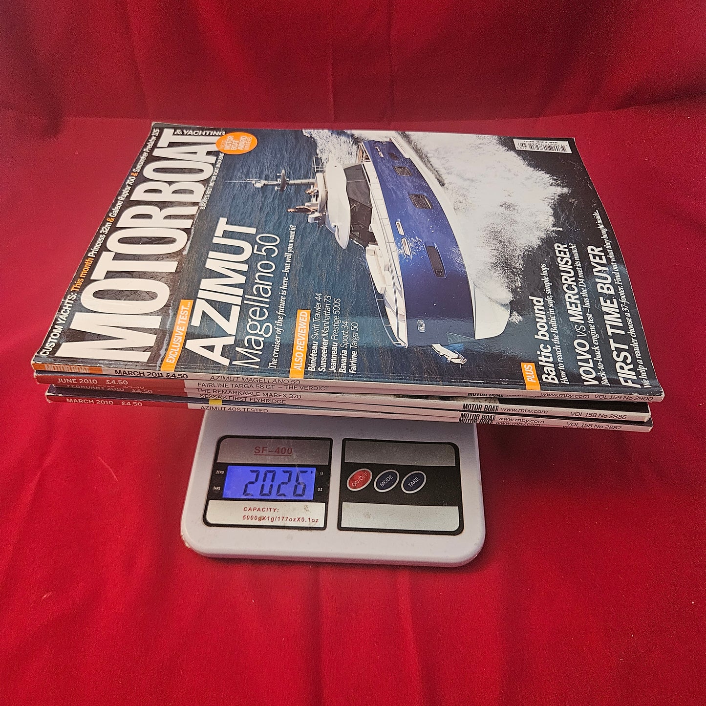 BUNDLE 5x MOTOR BOAT & YACHTING Magazines Job Lot 2010-2011 Azimut (BJL0127)