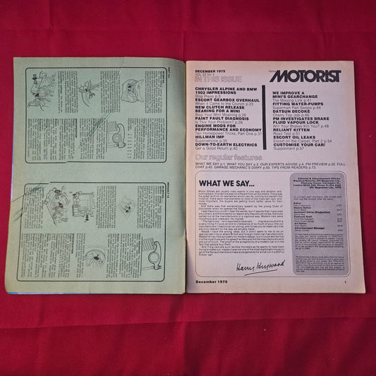 Practical Motorist Magazine December 1975 (1244) Reliant Kitten Escort Fiat 131