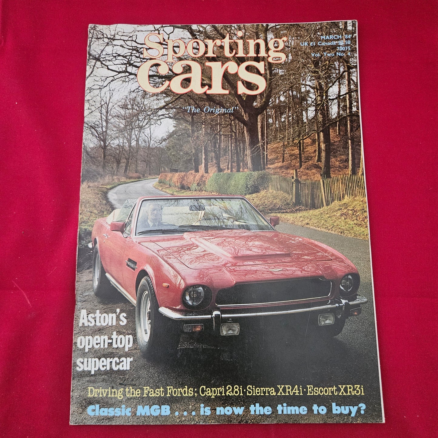 Sporting Cars Magazine March 1984 (1255) Vol 2 No 4 Aston Martin Capri Sierra XR4i