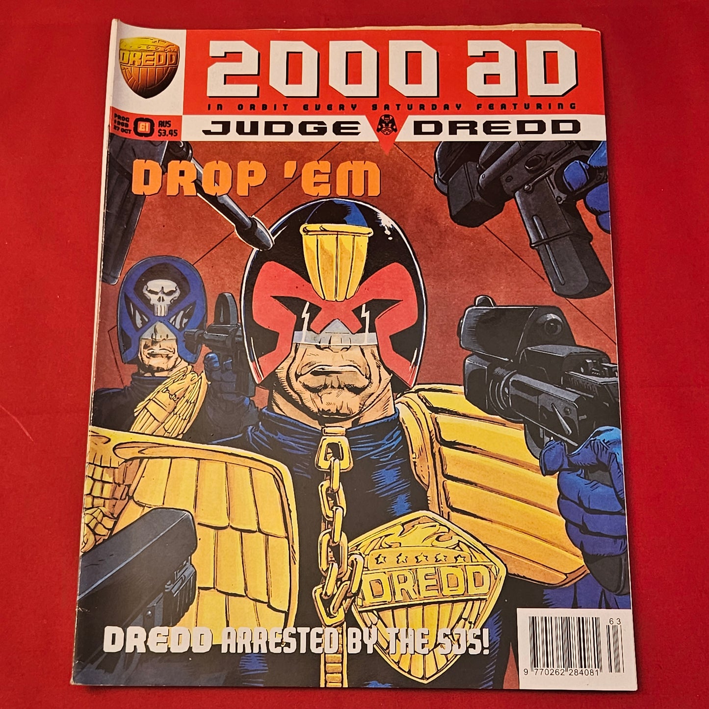 2000 AD Comic Magazine Prog 963 27 Oct 1995 (1266) Judge Dredd SJS Drop 'Em