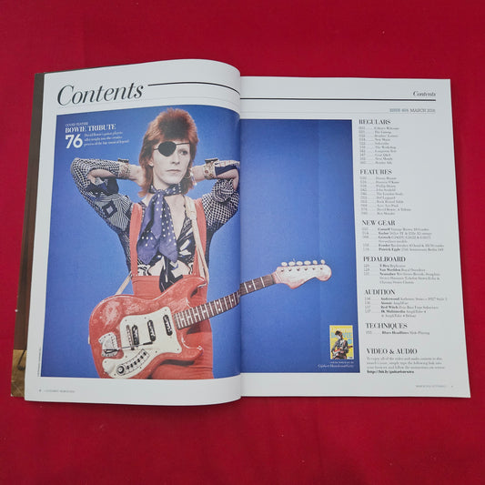 Guitarist Magazine March 2016 (1281) Issue 404 David Bowie Tribute Gretsch