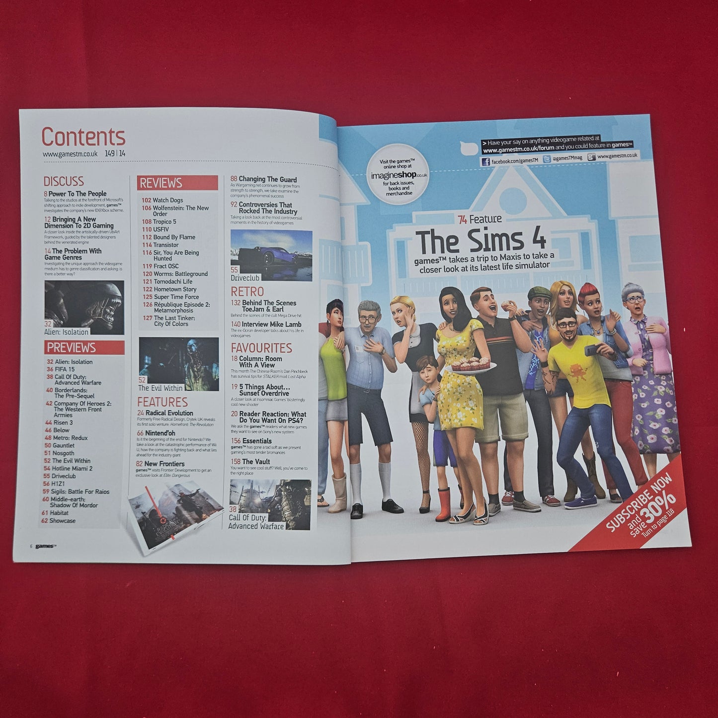 gamesTM Magazine Issue 149 (1289) Nintendo Wii U The Sims 4 Alien Isolation Xbox