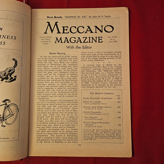 Vintage MECCANO Magazine June 1948 (004) Vol 33 No 6 Hornby Dublo Trains
