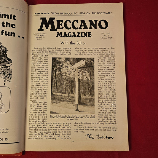 Vintage MECCANO Magazine February 1954 (004) Vol 39 No 2 Night Sortie West Malling