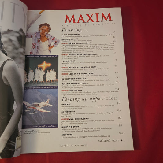 MAXIM Magazine September 1996 Issue 17 (1318) Lisa B Eric Cantona Jamie Redknapp