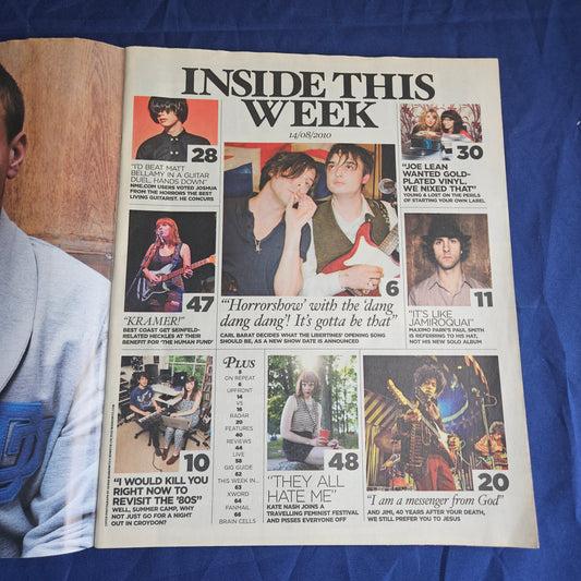 NME Magazine 14 August 2010 (1339) Jimi Hendrix The Libertines Horrors Jack White