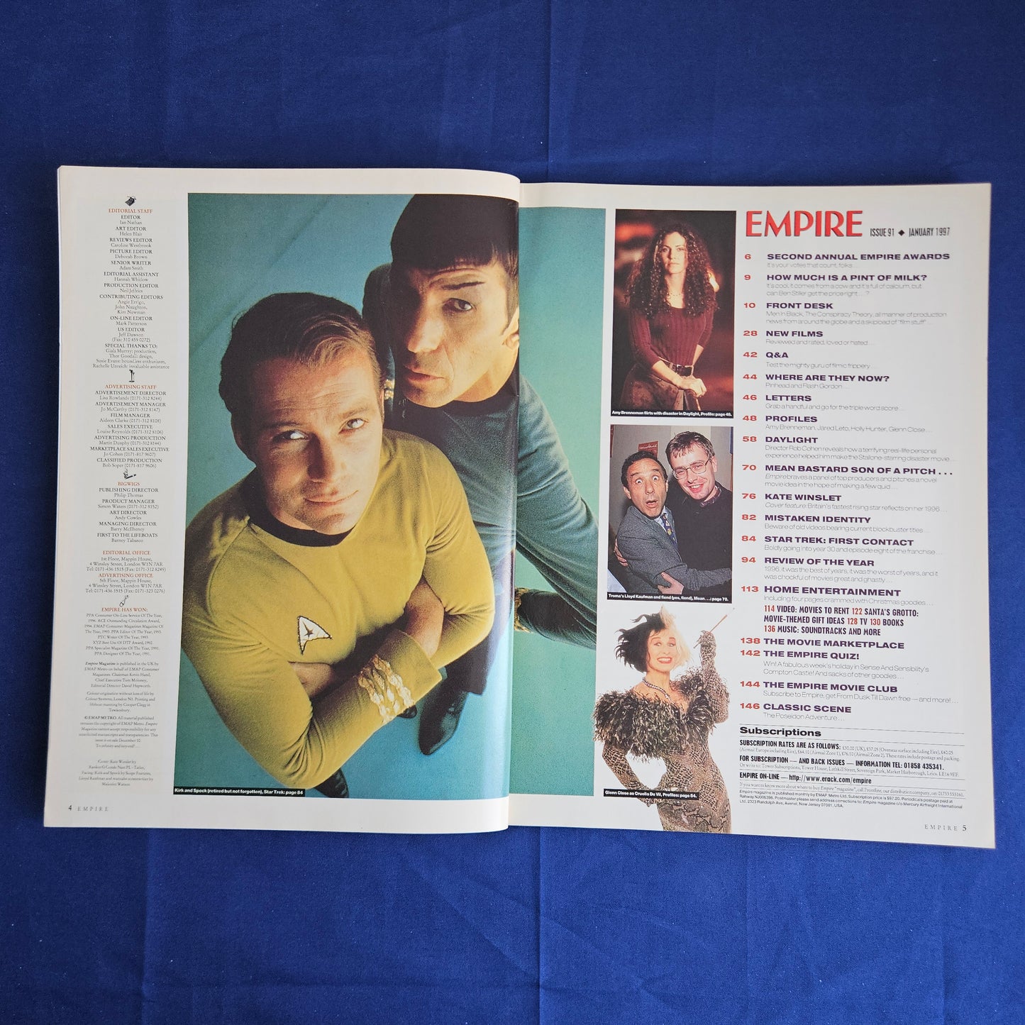 Empire Magazine January 1997 (1345) Issue 91 Kate Winslet Star Trek First Contact
