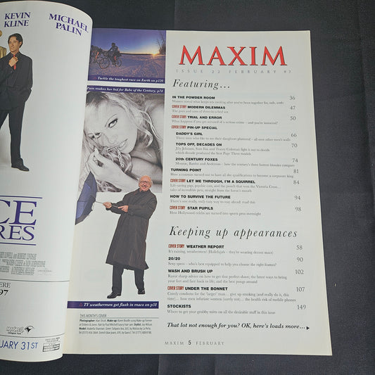 Maxim Magazine February 1997 (1354) Arabella Sharman Pamela Anderson Kate Moss