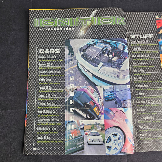 Max Power Magazine November 1998 (1356) V6 Peugeot 306 Cabrio Golf VR6 RS Turbo