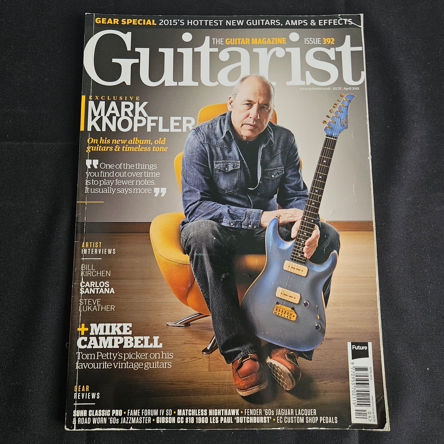 Guitarist Magazine April 2015 #392 (1360) Mark Knopfler Santana Lukather Campbell
