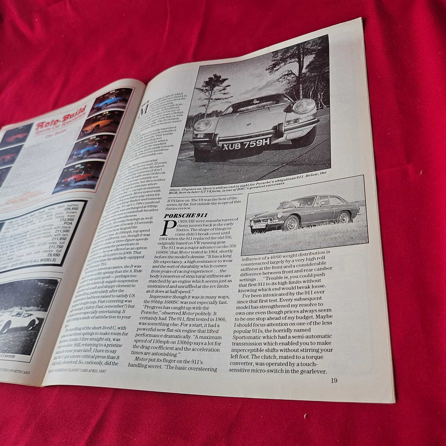 Classic Cars Magazine Sports Cars of the 60s April 1987 (1364) Jaguar E-Type