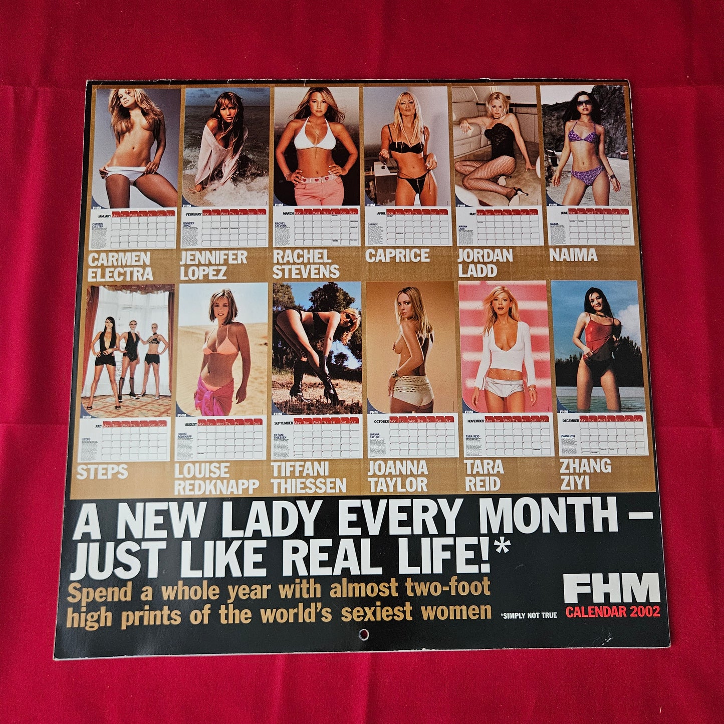 FHM Magazine Calendar 2002 (0014) Carmen Electra Jennifer Lopez Rachel Stevens