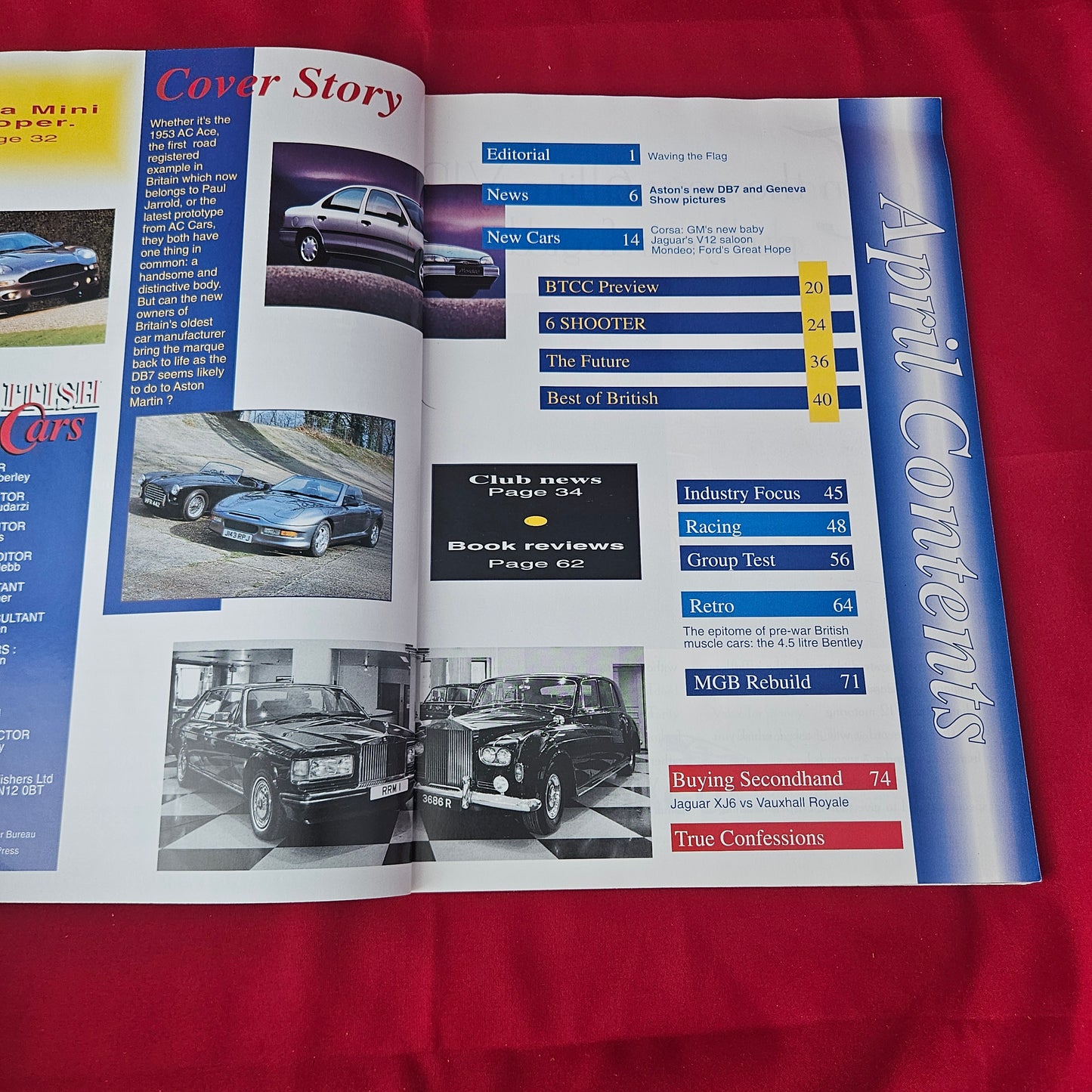 British Cars Magazine April 1993 (1372) No 1 Premier Launch Issue Aston Martin DB7