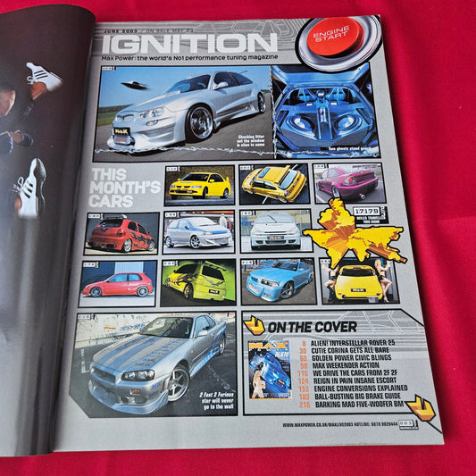 Max Power Magazine June 2003 (1381) Model Corina 2 Fast 2 Furious Skyline Supra Cars