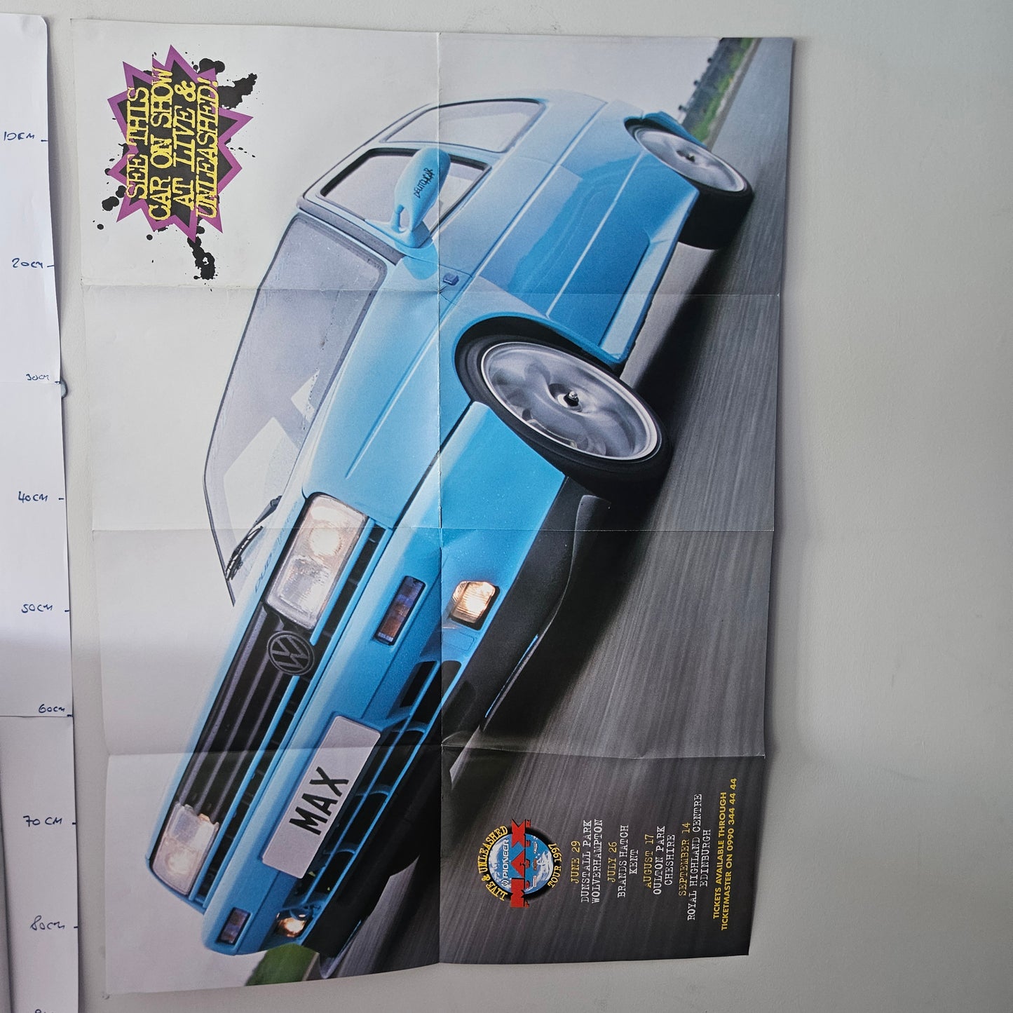 Max Power Magazine Double Sided Wall Poster (1381) Jo Guest Volkswagen Golf VR12 Modified Cars Glamour Models
