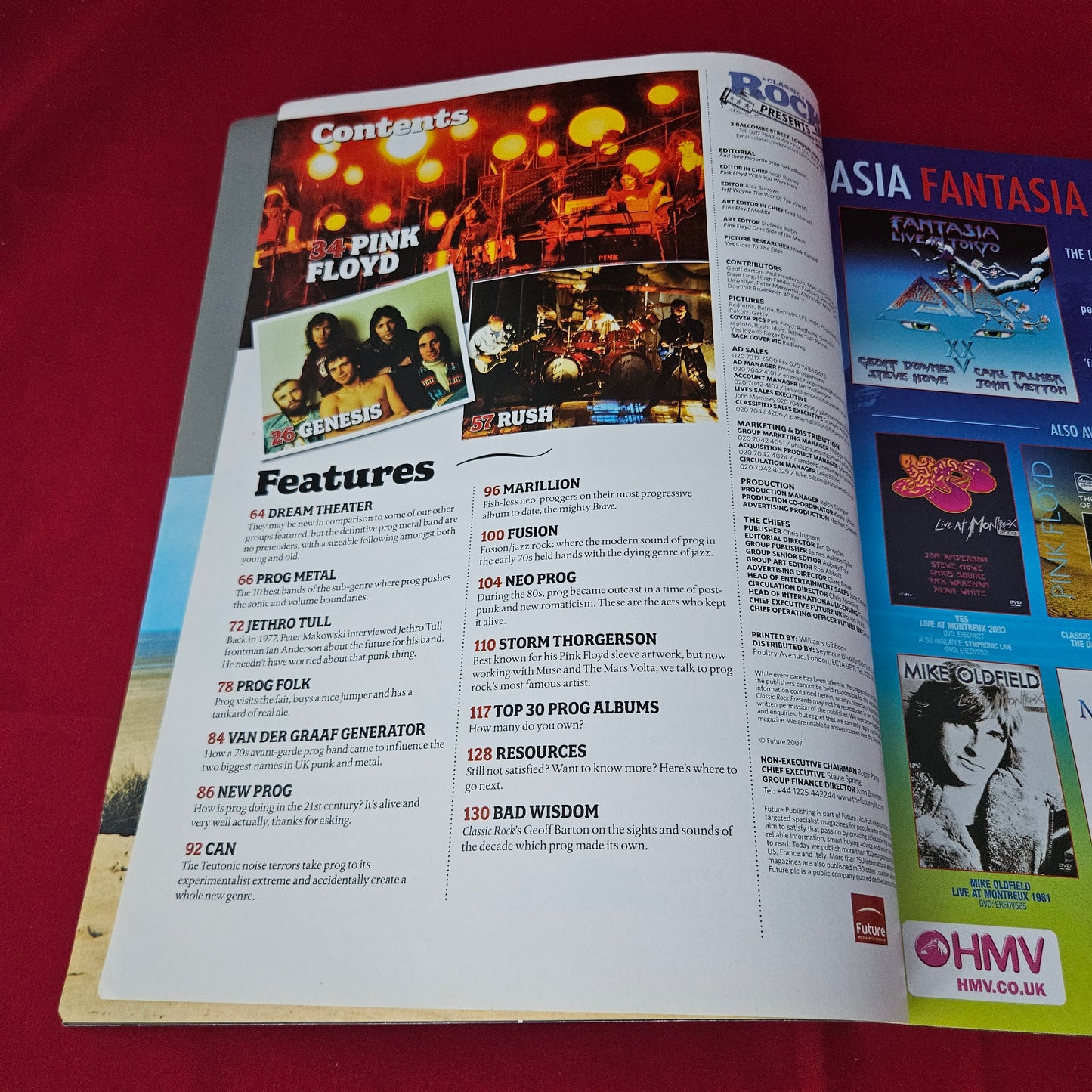 Classic Rock Presents Prog Rock July 2007 (1426) Rick Wakeman Peter Gabriel Pink Floyd Genesis Yes