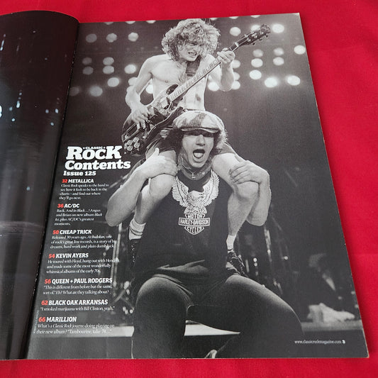 Classic Rock Magazine November 2008 (1426) AC/DC Angus Young Brian Johnson Metallica Marillion