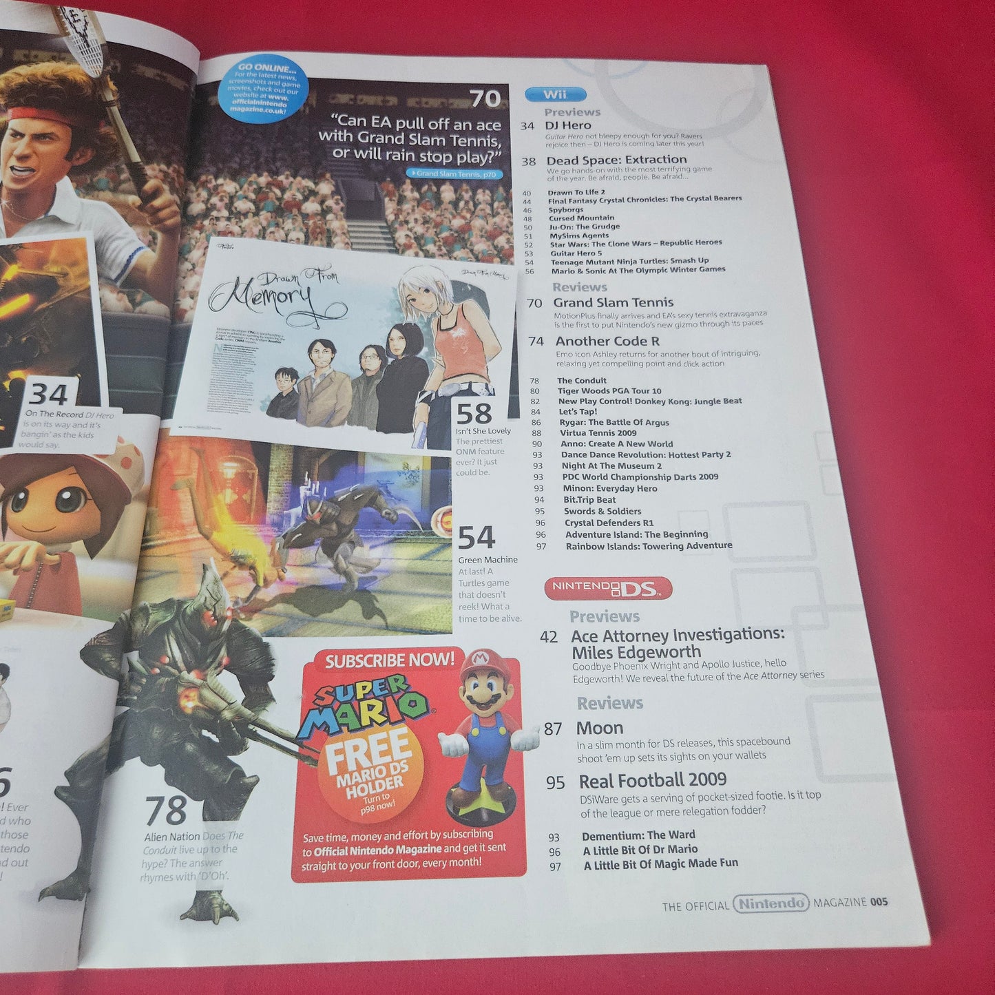 Nintendo The Official Magazine July 2009 (1430) Tiger Woods Grand Slam Tennis MotionPlus Wii Games