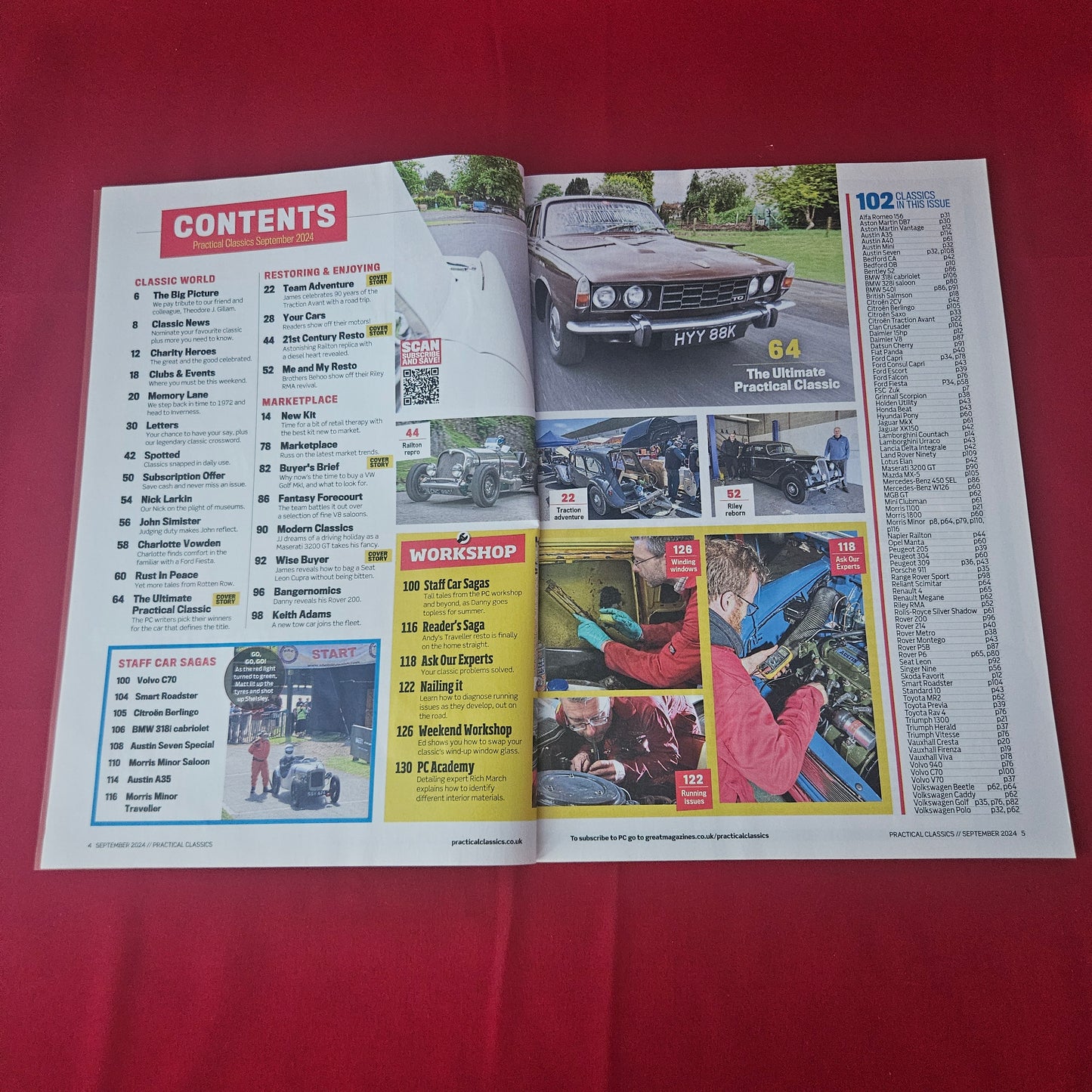 Practical Classics Magazine September 2024 (1432) VW Beetle Golf Mk1 Seat Leon