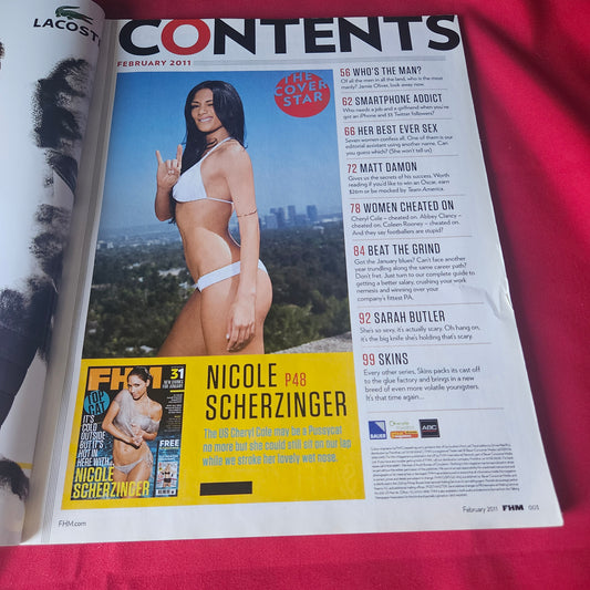 FHM Magazine February 2011 Nicole Scherzinger Cover Saffi Feature SKU 1437