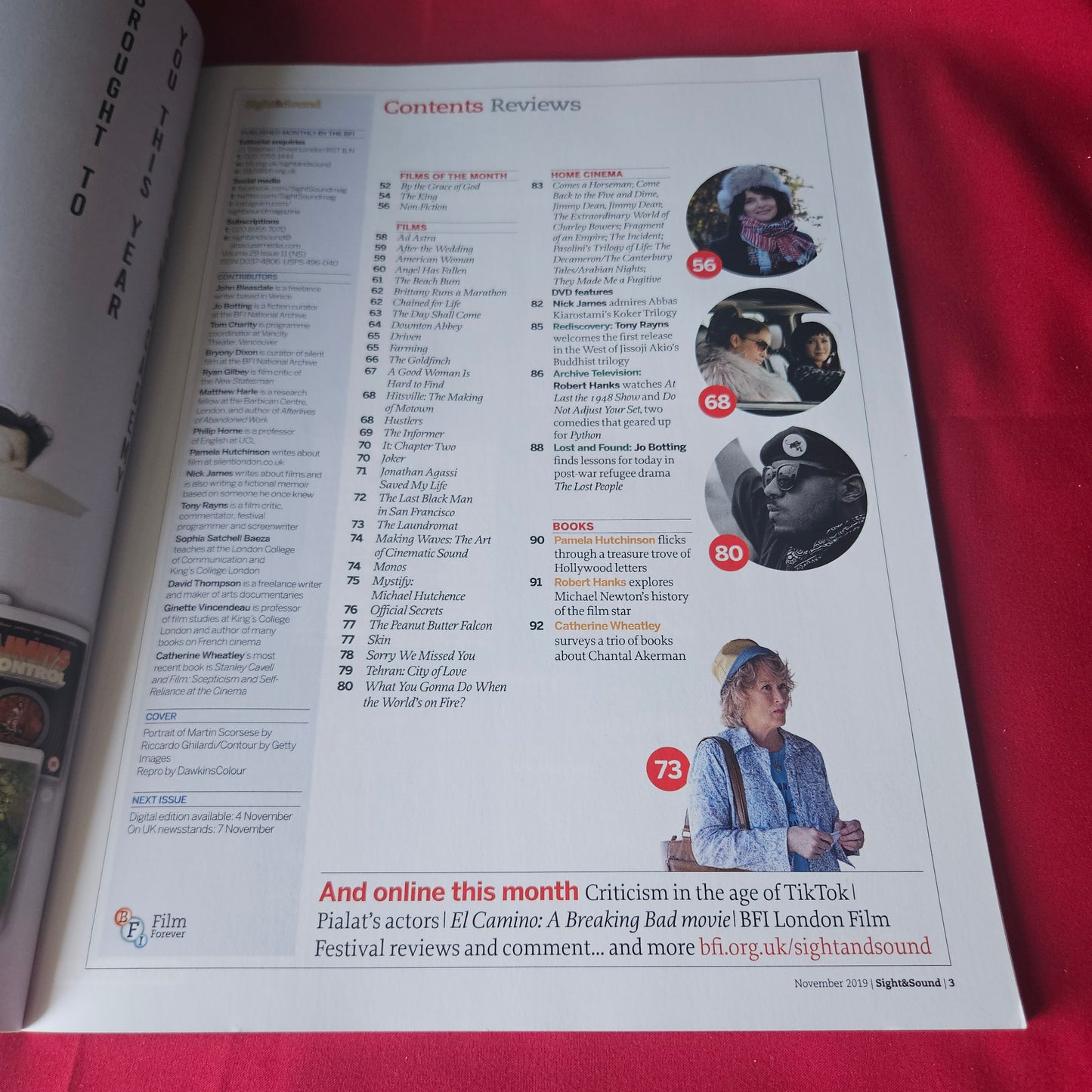 Sight & Sound Magazine November 2019 The Irishman Joker Monos Angel Heart (1438)