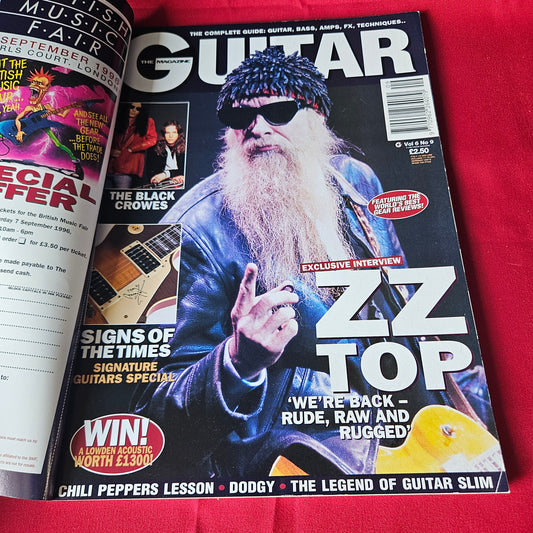 The Guitar Magazine August 1996 Rare ZZ Top Billy Gibbons Black Crowes SKU 1457