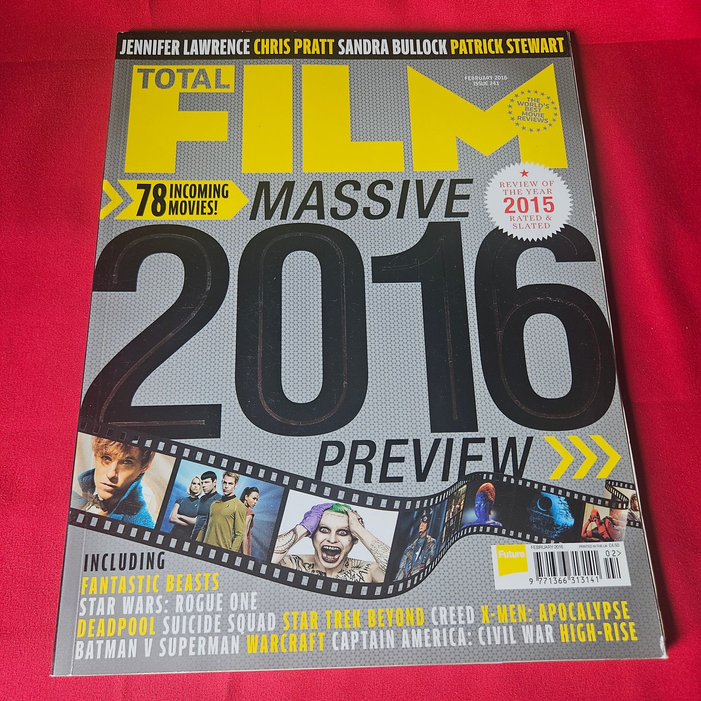 Total Film Magazine February 2016 Issue 241 Deadpool Suicide Squad Star Wars Rogue One SKU 1482