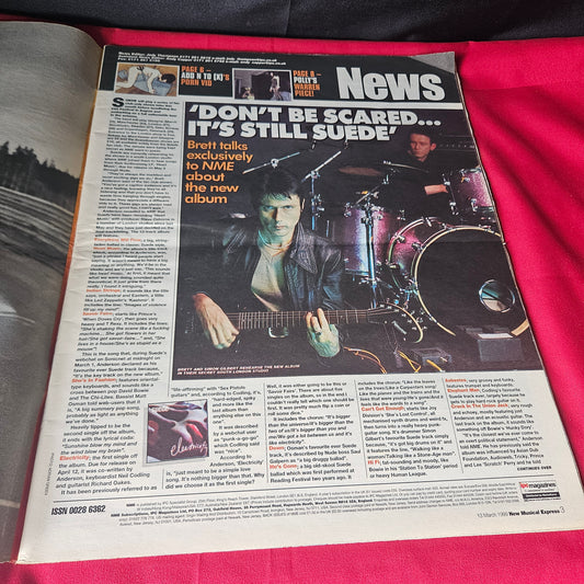 NME Magazine 13 March 1999 Suede Brett Anderson Kula Shaker NP001